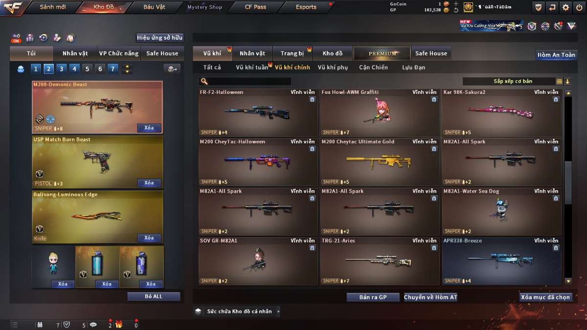 shop acc cf uy tin gia re